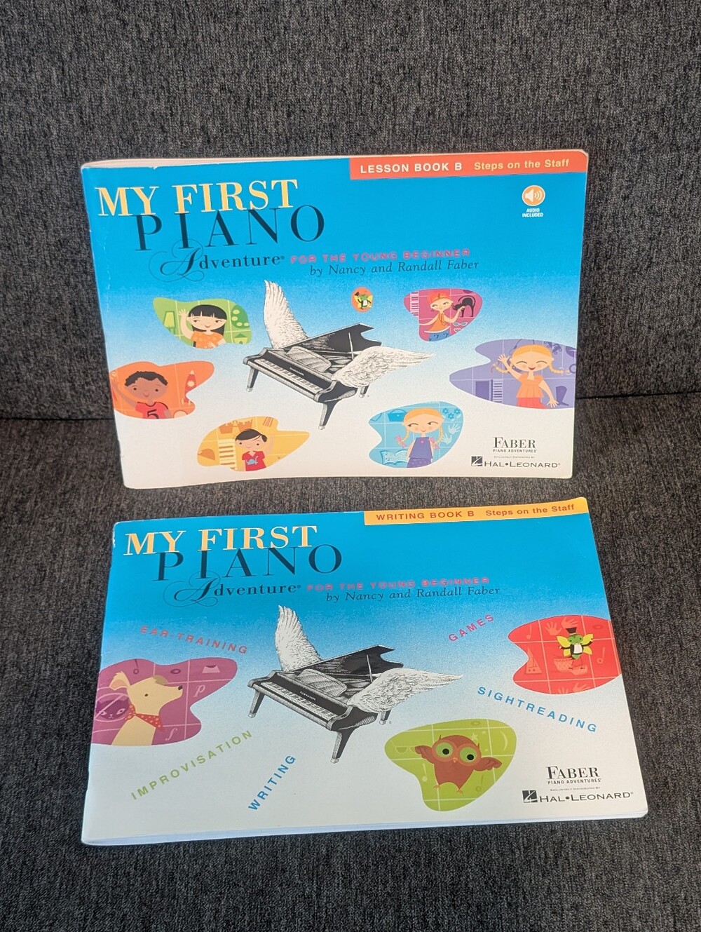 My First Piano Adventure®, Writing & Lesson Books B Steps on the Staff 2 books